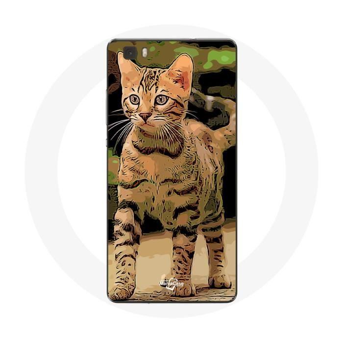 Чехол для Huawei P8 Bengal Race с мультяшными кошками