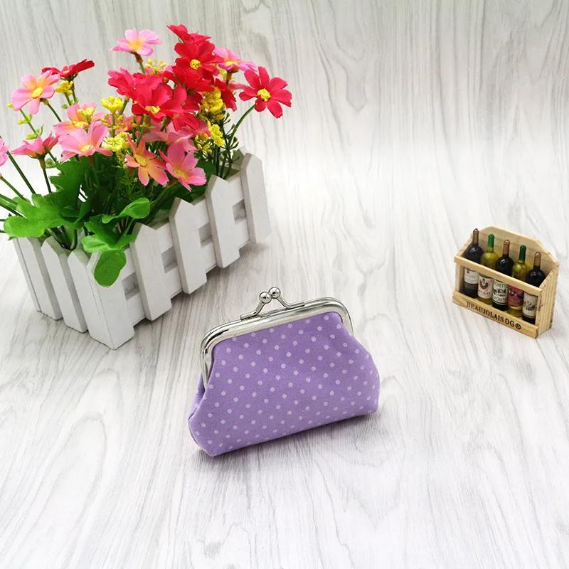 Women's Coin Purse Oil Wax Leather Wallet 4 Inch Buckle Mini Wallet Coin Bag Lipstick Storage Bag Ladies ClutchBag