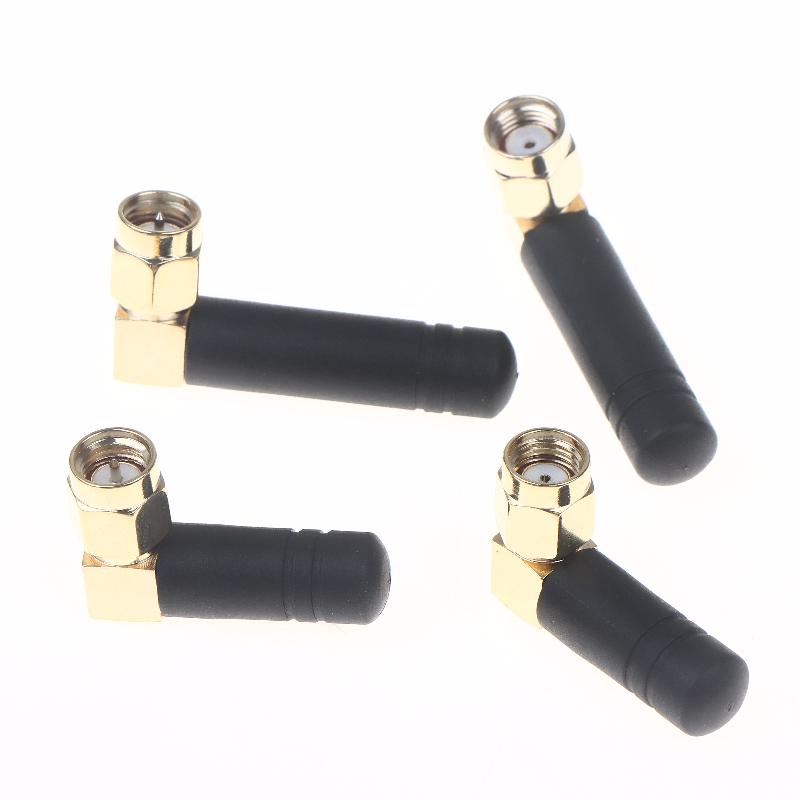 2Pcs Right/Bend Angle 2.4G Ultra Compact Mini WiFi Antenna With 2/3DBI Gain & SMA Male/Female Connector For Motherboard Modem