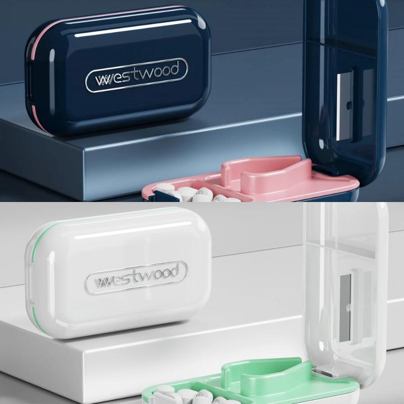 Маленький резак для таблеток, диспенсер для коробок для таблеток, портативный небольшой размер, витаминные таблетки, домашний инструмент для измельчения и разделения, маленькие или большие таблетки