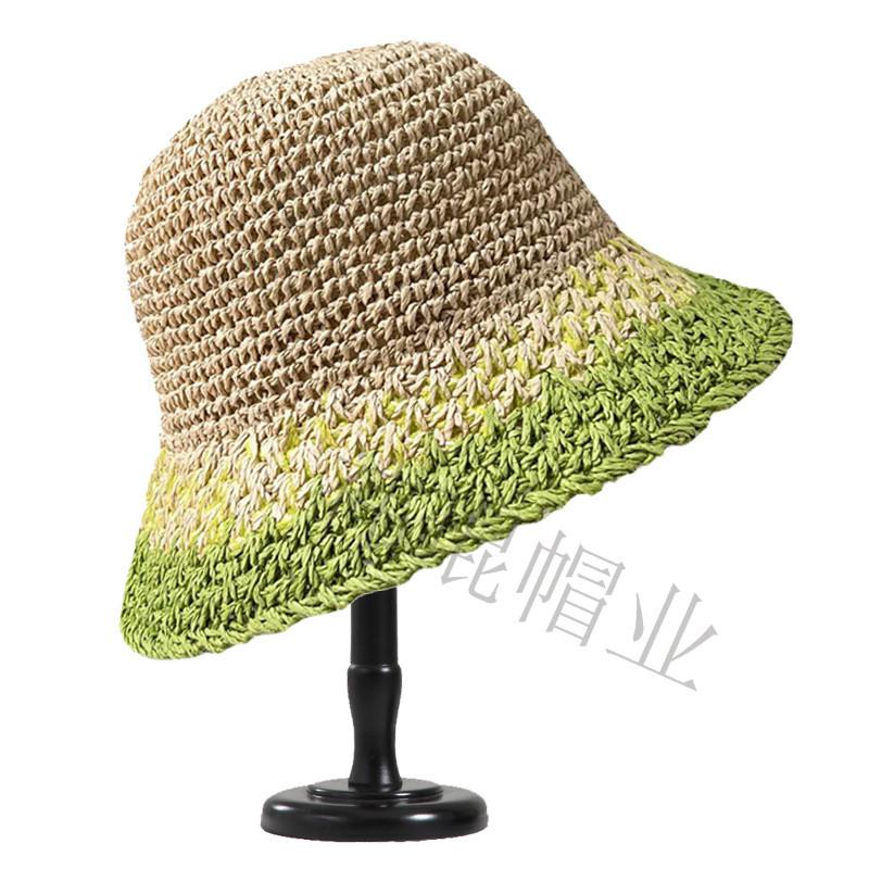 Модные летние женские панамы соломенные радужные вязаные крючком складные цветные солнцезащитные пляжные шапки ручной работы оптом