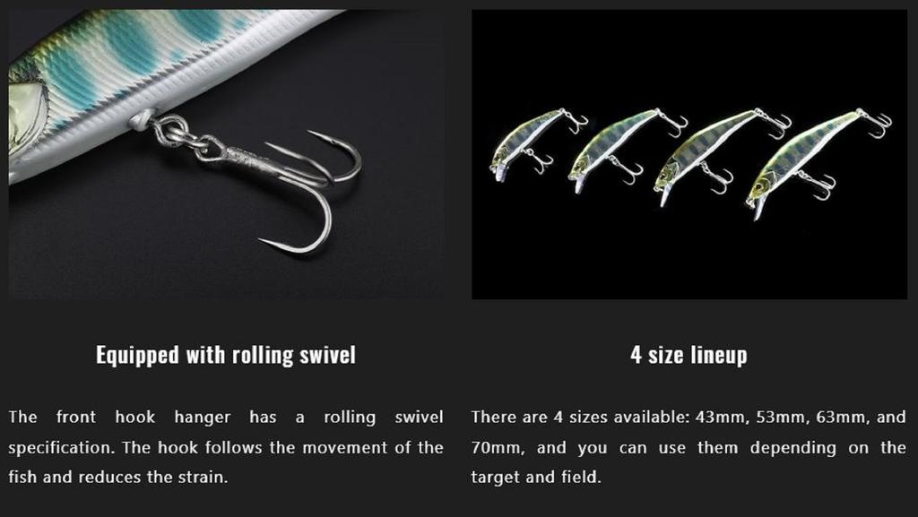 Jackall Timon Tricoroll Ryushin 70 HW Sinking Lure Lime Yamame (9945)