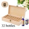 Ящик для хранения бутылок с эфирным маслом на 32 слота, деревянный контейнер, контейнер для ароматерапевтических масел