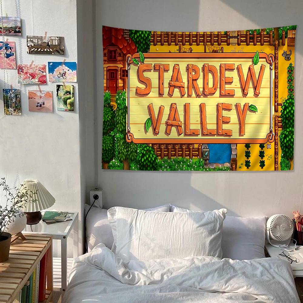 Игровой SStardew Valley Аниме Гобелен Подвесной Таро Хиппи Настенные Ковры Комната Домашний Декор