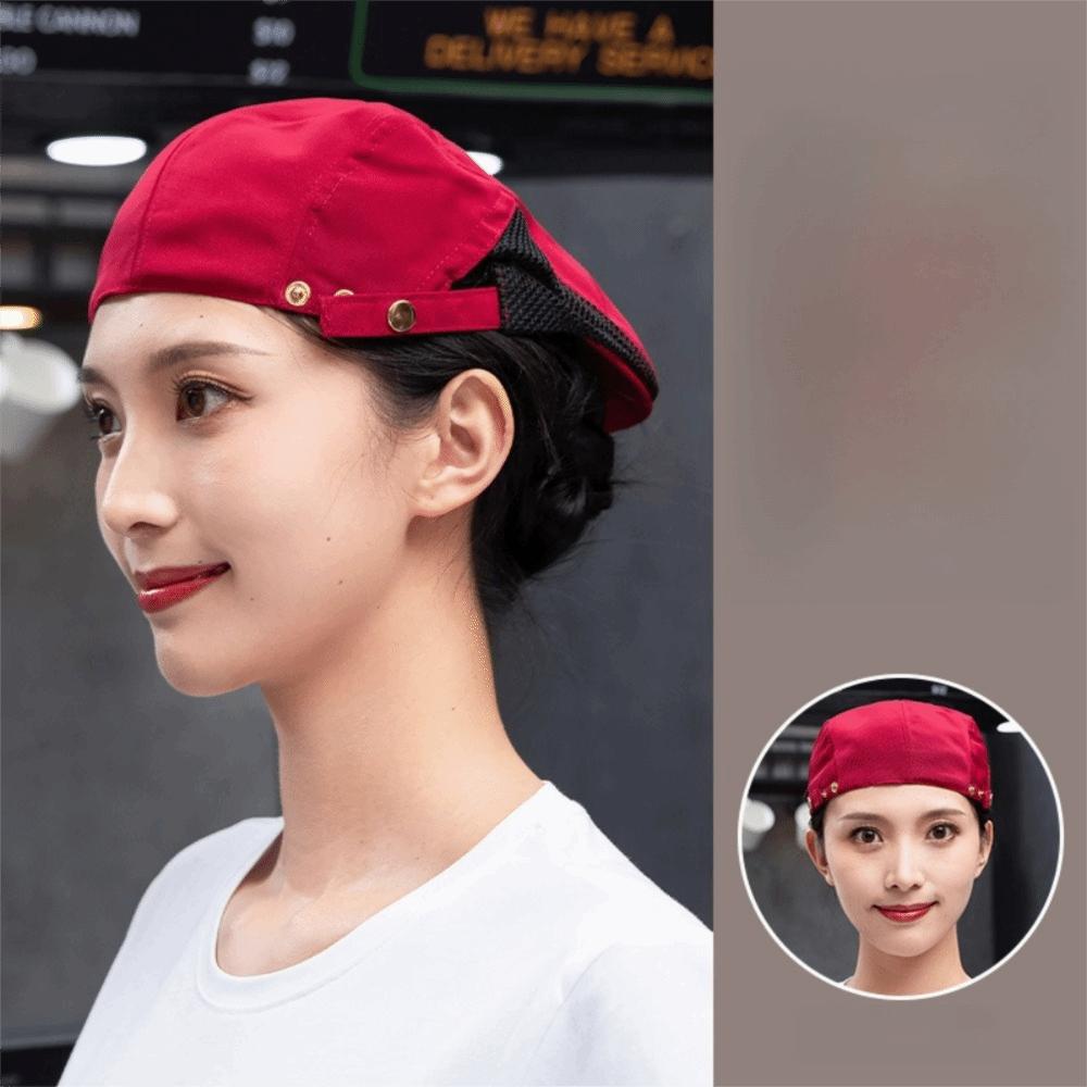 Breathable Service Cap Oil-resistant Mesh Hat Beret Hat  Restaurant BBQ Restaurant Kitchen