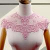 Lace Embroidered Fake Collar Hollow See-through Lace Flower Pattern False Collar Lace Embellished Clothing Accessory
