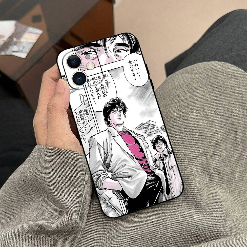 City Hunter Phone Case Black Phone Case For IPhone 17/16/15/13/14 Pro Max/ 11Plus/X/Xr/Xs Max 13mini
