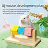 Интерактивная жевательная игрушка Цветной деревянный кубик Рубика Забавная игрушка для снятия скуки для мелких домашних птиц, попугаев, хомяков XCWJ110