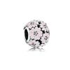 Pink Butterfly Cherry Blossom Flower Caterpillar Charm Enamel Bead fit Original Silver Bracelet Jewelry Accessories for Women
