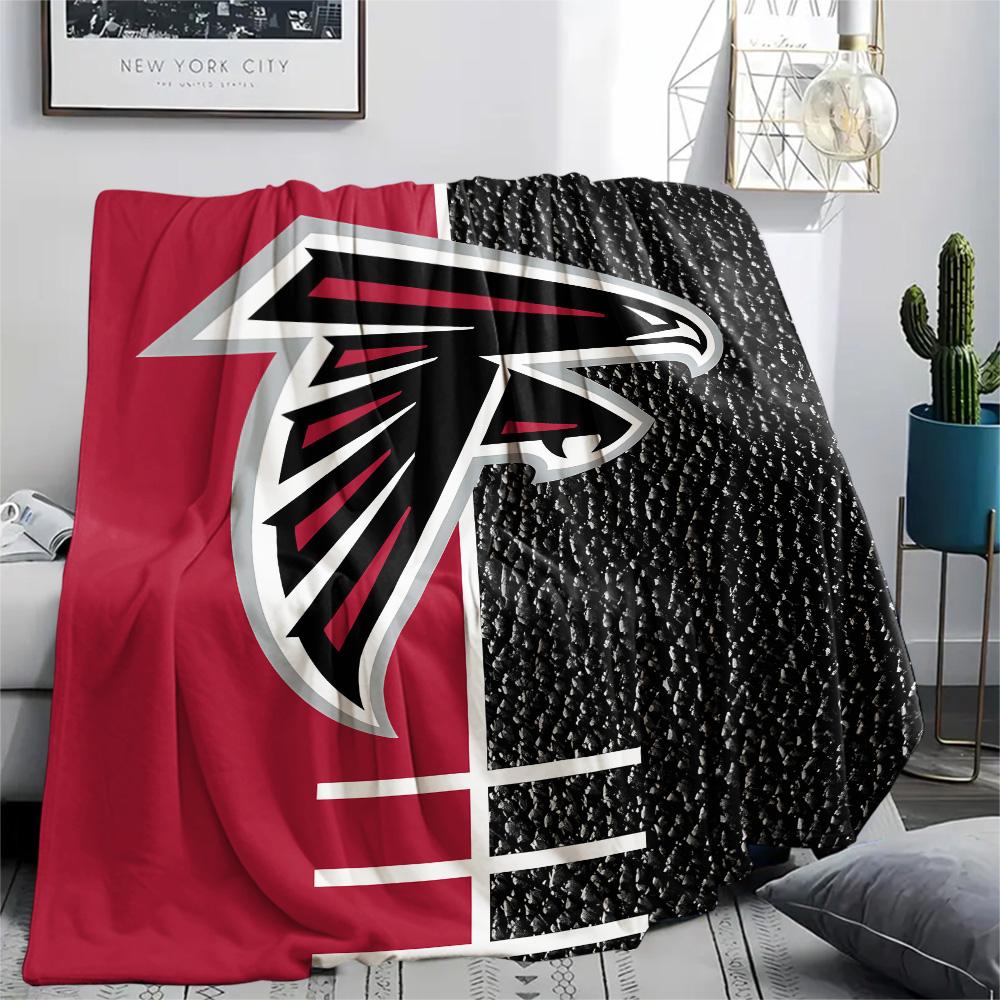 Фланелевое одеяло с принтом Atlanta Falcons, Высококачественное, Удобное для всех сезонов, Декор для дома, Тепло и уют, Идеально для рождественских подарков