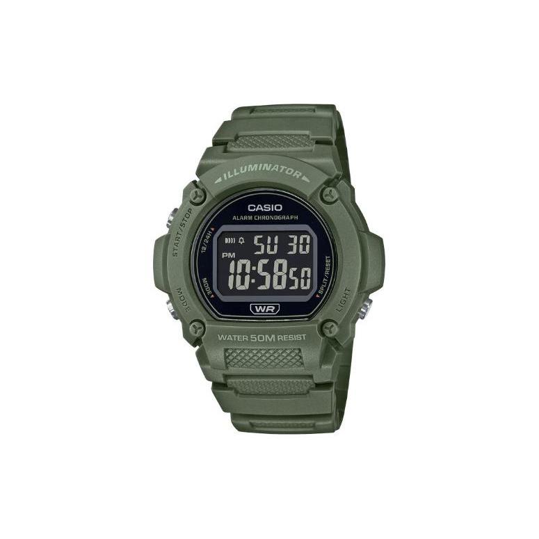 Casio Унисекс Стандартная Серия Черные Часы W219HC-3BV W219HC-3BV
