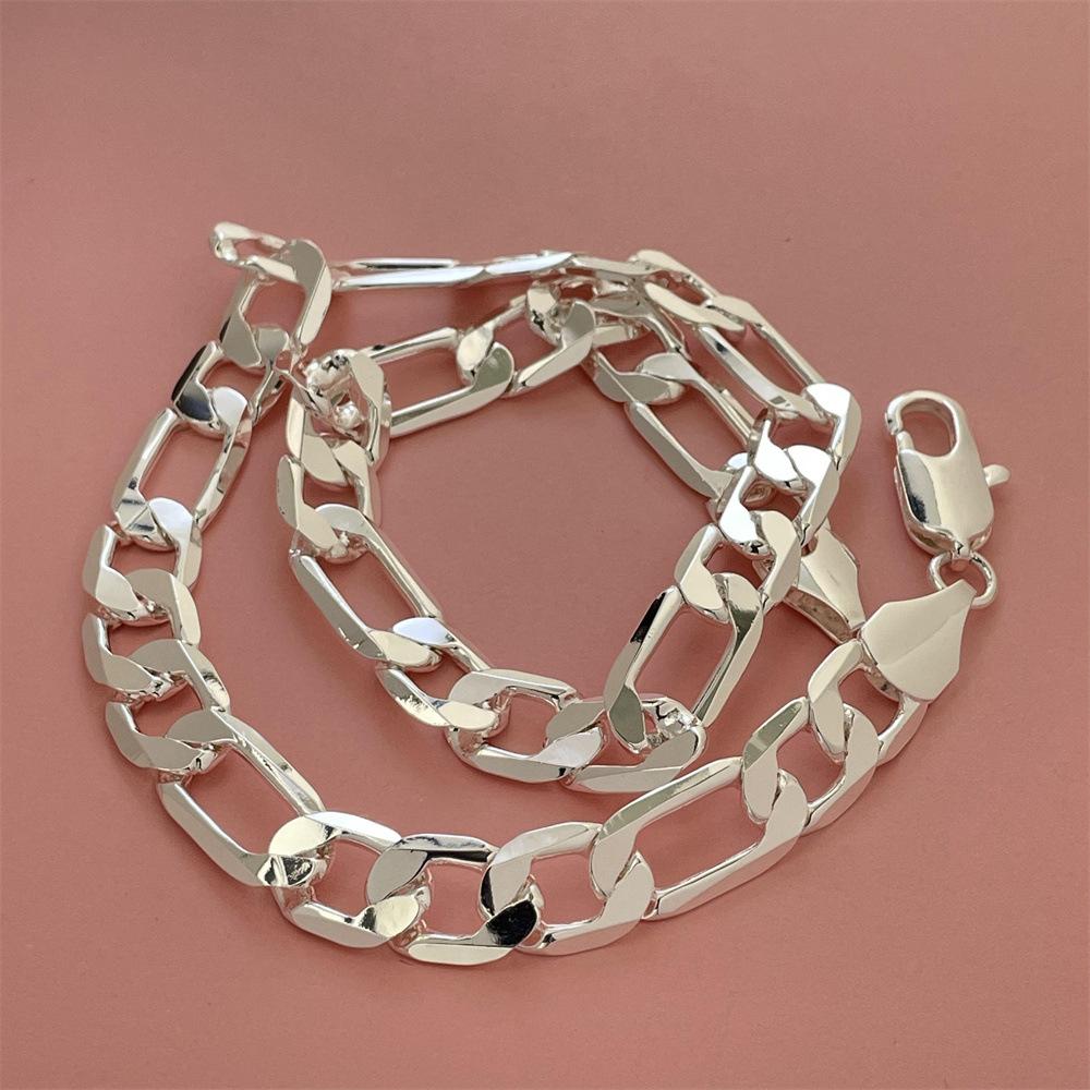 2026 European and American Jewelry Plated 925 Silver 12MM Ferrero Necklace 40-75CM