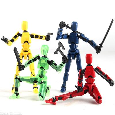 3D-печатный многосочлененный подвижный робот-манекен Lucky 5 Фигурки персонажей Игрушки Игра для родителей и детей Подарки