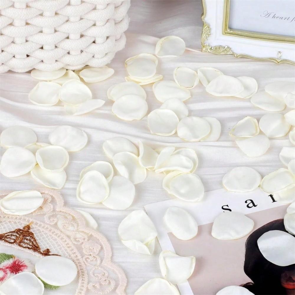 30/50/100pcs White Artificial Rose Flowers Silk Homme Decor Silk Rose Petals  Bridal Showers