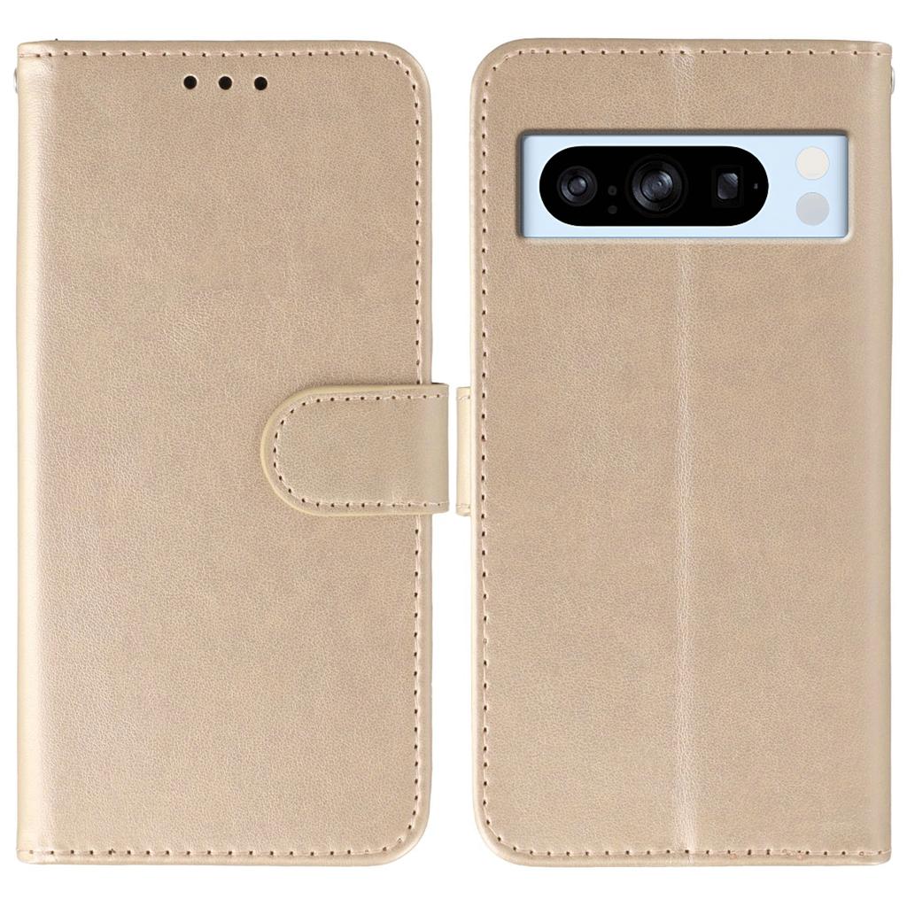 For Google Pixel 8 Pro Case PU Leather Flip Wallet Phone Cover with Strap