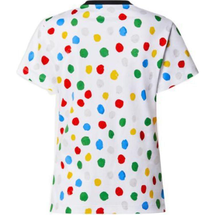 Louis Vuitton X Yayoi Kusama Футболка с расписными точками Белая 1AB90E