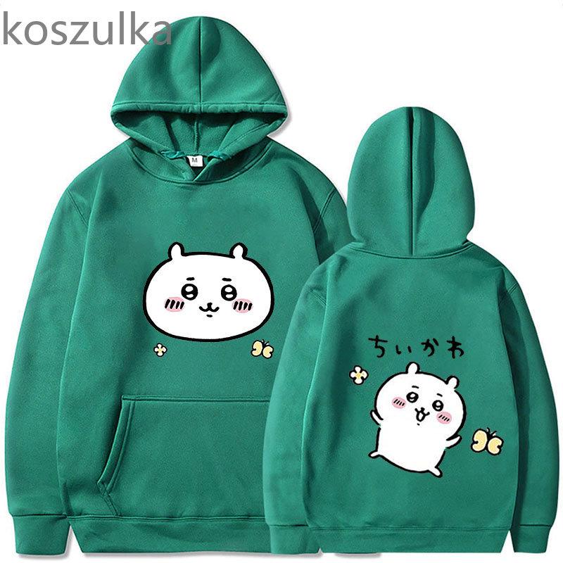 Модная толстовка с капюшоном в стиле аниме Chiikawa, уличная одежда, пуловер с принтом печати, унисекс, осенне-зимняя толстовка в стиле хип-хоп, одежда унисекс
