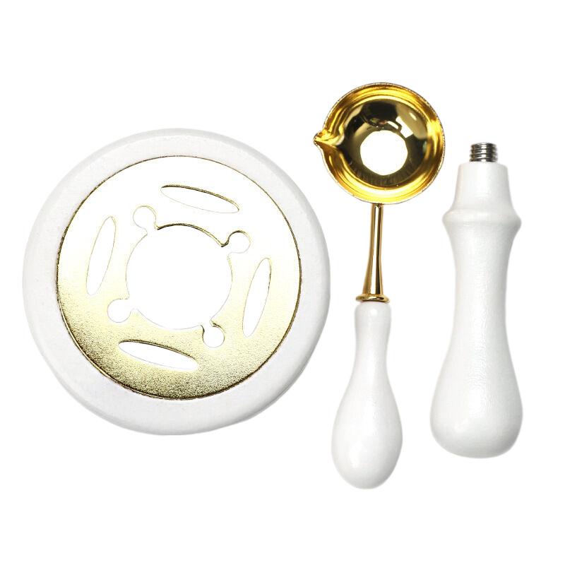 Набор из 3 печатей для воска, лаковая печь, твердая дровяная печь, огнеупорная краска, принадлежности для печати, восковая ложка, горшок для плавления воска, ремесло