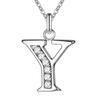 Hip-Hop Diamond Initial Necklace - Stylish 26-Letter Pendant for Men and Women