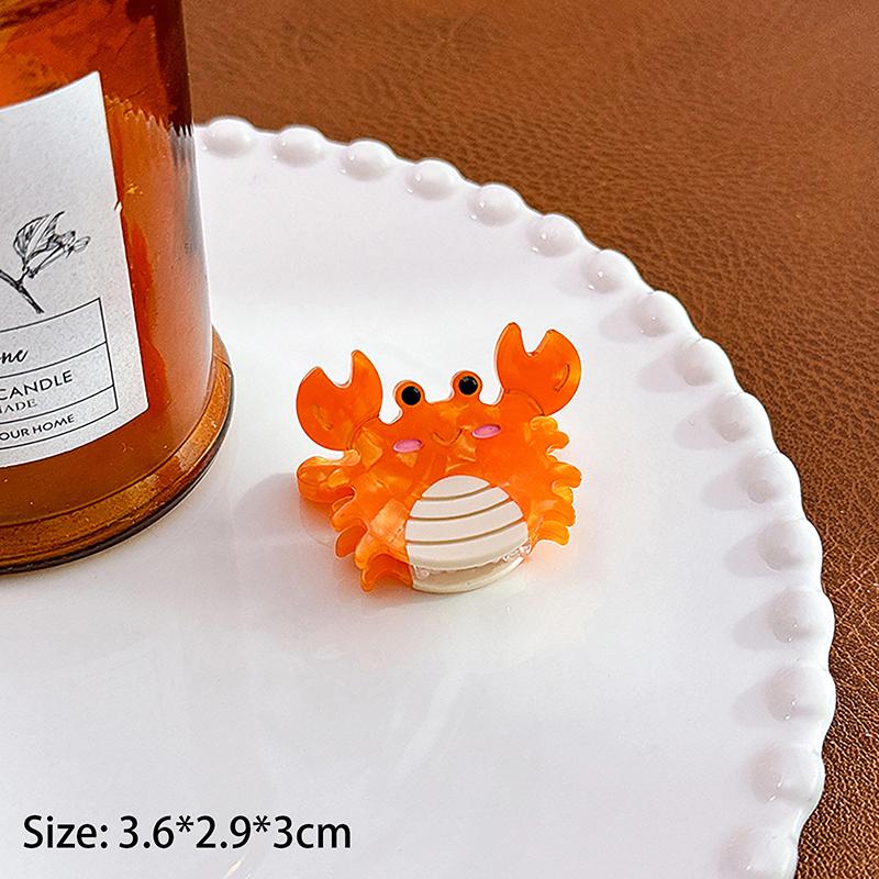 Изысканные милые ацетатные заколки для волос с изображением морских животных, маленькие коготки для волос