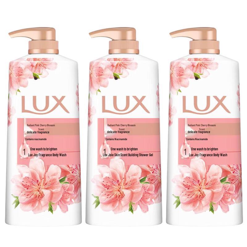 LUX Pink Cherry Blossom Brightening Shower Gel 3 x 700g Set
