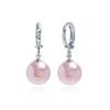 E493 10mm Rosaline Pearl Austrian One-Touch Earrings