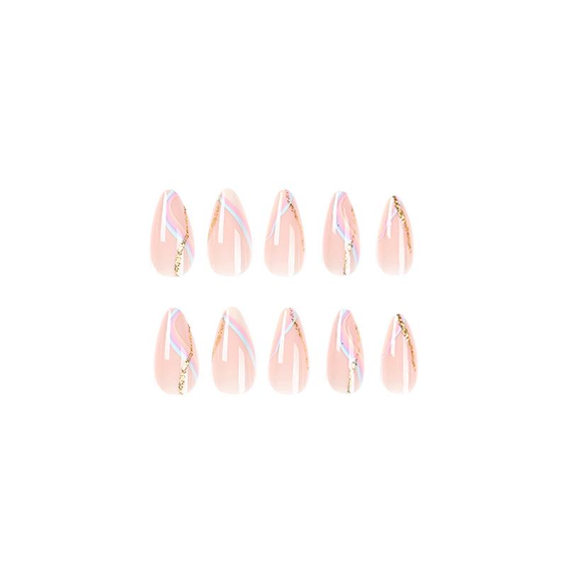 Ice Through Wear Nail Short Nail Patch Advanced Sense Wearable Nail Art Finished Nail Patch Finished Ultra-thin