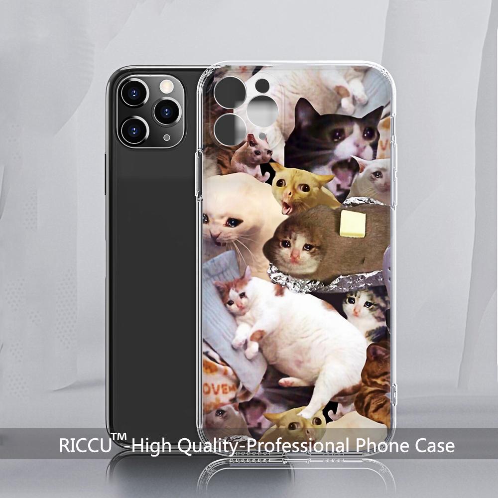 Чехол для телефона IPhone 14 Crying Cat Memes 14 11 12 Pro 8 7 14 Plus X Pro 14 MAX 13 MINI XR XS 14 13 pro SE2020, мягкие чехлы для телефонов