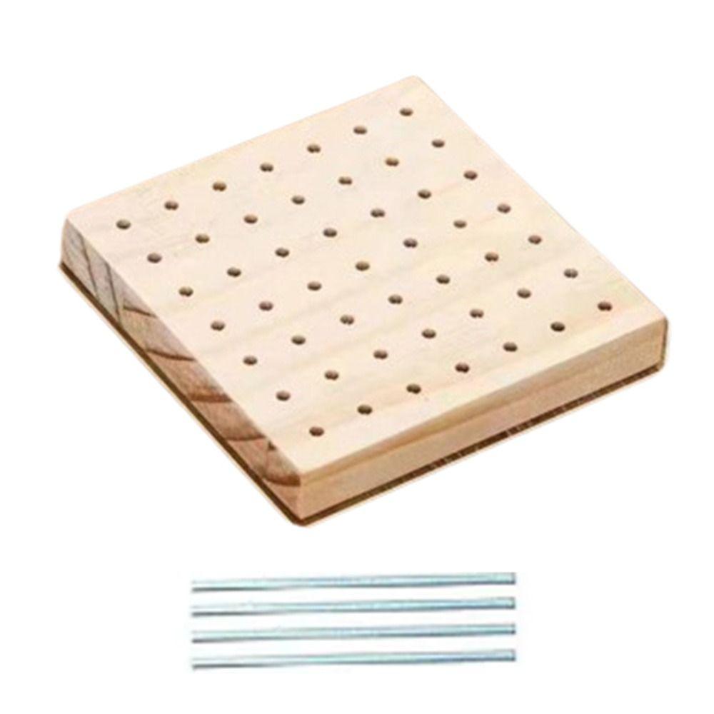 Square Crochet Blocking Boards Wooden Knitting Board Pottery Clay Base Plug Board Needlework