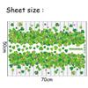 XH3021 Green Clover Grille Bedroom Living Room Background Decoration Removable Stickers