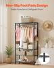 Clothing Garment Rack, Heavy Duty Clothing Garment Rack, 4 Adjustable Tiers Clothing Racks with Carbon Steel, 227 kg Load Capacity Closet Wardrobe for