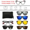 6 In 1 Polarized Sunglasses Men Women Magnetic Clip On Glasses  Optical Prescription Eyeglass Frames Magnet Clips