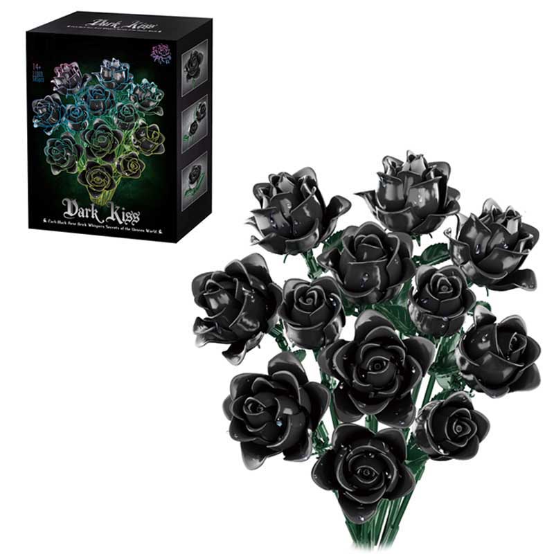 Роза Подсолнух Тюльпан Строительные блоки Букет цветов Ваза Модель Набор кирпичиков Украшение дома Детские развивающие игрушки Праздничные подарки