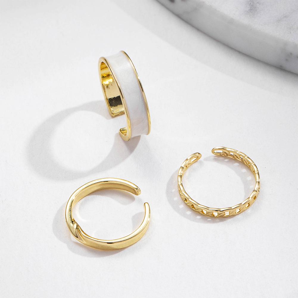 3 шт., панк, минималистичный золотой цвет, кольцо для женщин, винтажная цепочка, наборы колец на суставы, ювелирные изделия, корейские суставные кольца
