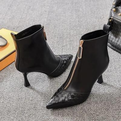 Модные женские ботильоны до щиколотки, рабочие, однотонные, кожаные, с мехом, ботильоны, высокое качество, горячие, новые, дизайнерские, роскошные, большого размера, теплые, женские короткие туфли