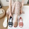 Women Summer Flat Sandals 2024 Open-Toed Slides Slippers Candy Color Casual Beach Outdoot Female Ladies Jelly Shoes