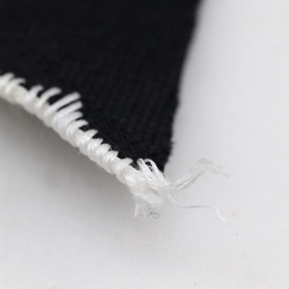 Chanel Ribbon Brooch Logo Vintage Black / White Satin Ribbon 15g Women Used