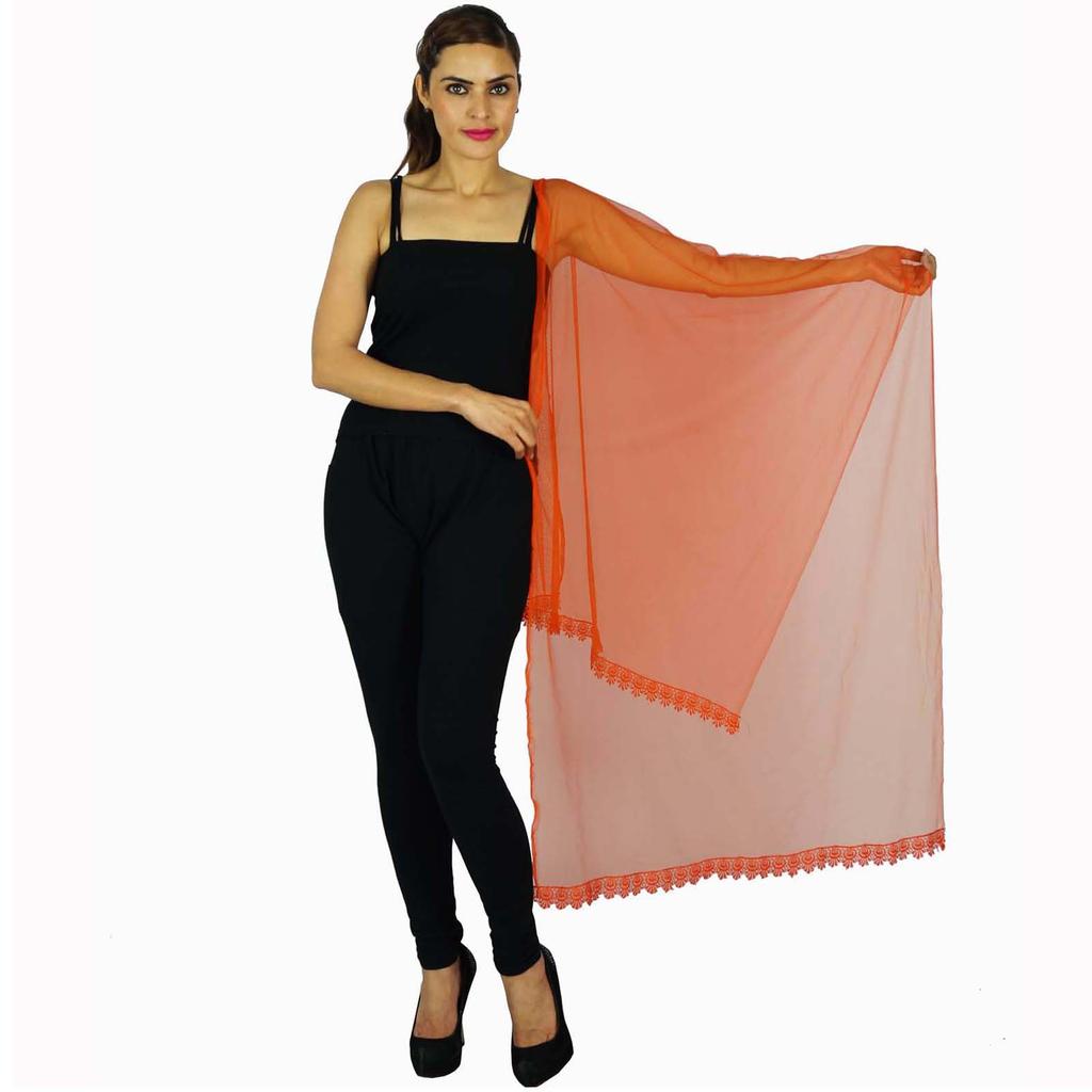 Indian Neck Wrap Long Stole Net Chunni Fashion Scarf Women Hijab Dupatta