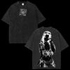 One Piece Nico Robin Washed Anime T-Shirt Men Women Unisex Vintage Anime Oversized Streetwear Graphic Short Sleeves High Quality Female Male Clothing