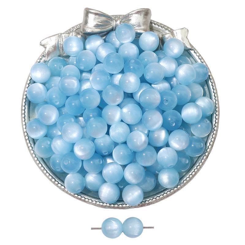 Бусины из смолы кошачий глаз для самодельных украшений: Круглые бусины для браслетов и ожерелий