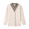 Mom's Winter Velvet Qipao Collar Sweater: Two-Piece Top for Middle-Aged and Elderly Women