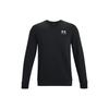 Solid Color Logo Print Crew Neck Sweatshirt Men Tops Black 1374250-001