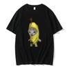 Funny Banana Cat Meme Print T-shirt Summer Unisex Women Pure Cotton Tshirt Unisex Anime Cartoon Harajuku Short Sleeve T Shirts Tops