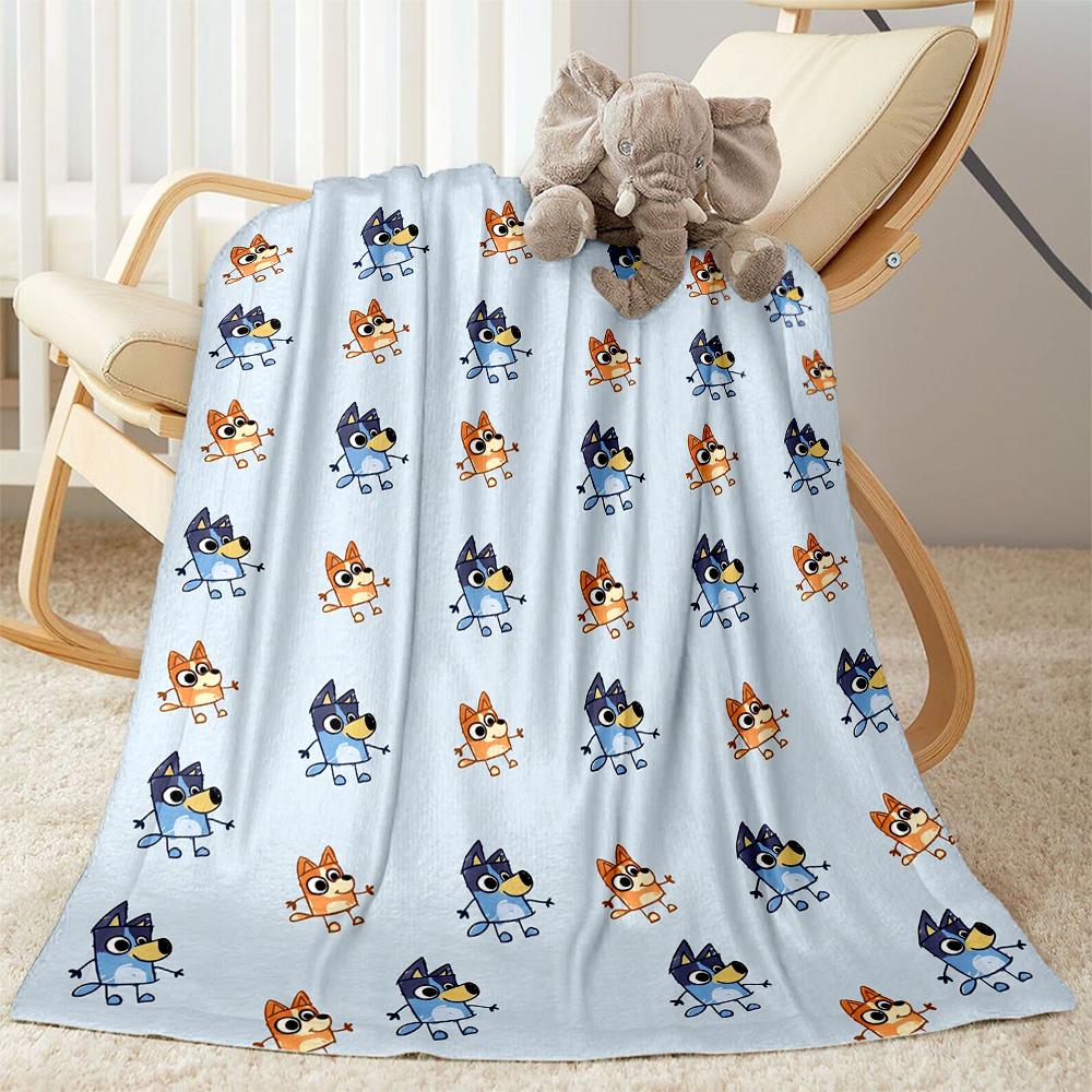 Bluey's Festive Friends Blanket Soft Warm Cozy Perfect for Office Chair Bedding Bed Four Seasons Multipurpose Modern Style Gifts For Family Or Friends