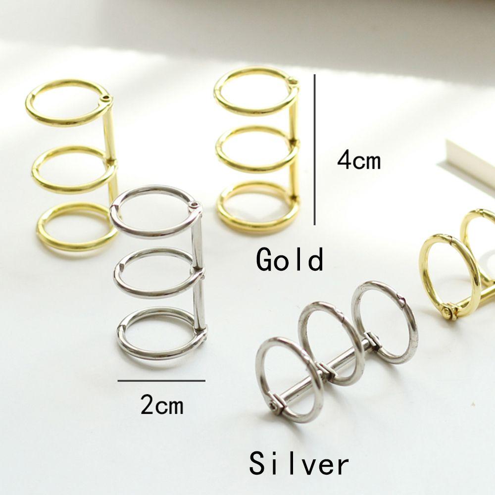 2Pcs/Lot Plated Craft Metal Loose Leaf Ring Scrapbook Clips Album Hinged Binder