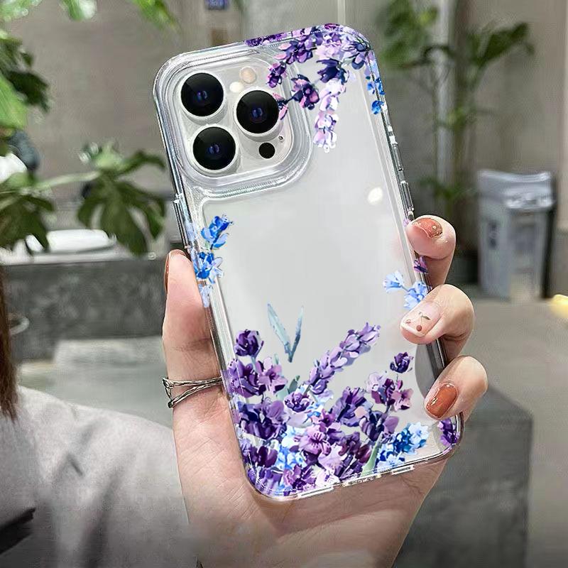 Для Xiaomi Redmi Note 15 14 Pro Plus 5G 13 12S 12 11 10 Чехол Фиолетовый Цветок Чехол для Телефона Для Redmi 13 12 14C 13C 12C 4G Мягкий Funda