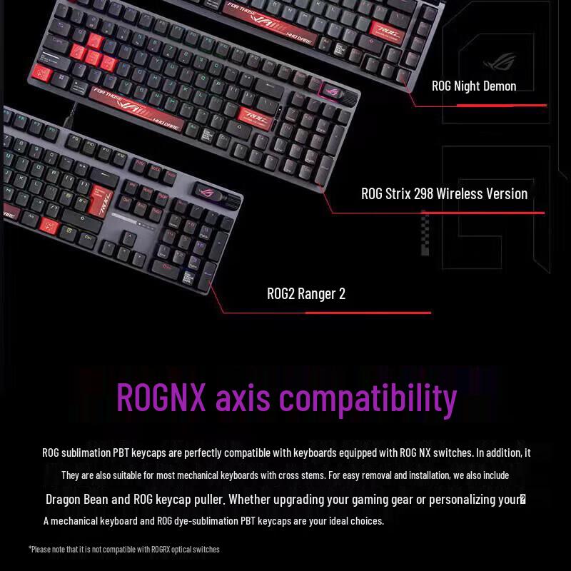 ASUS ROG PBT Dye-Sublimation Keycap Set