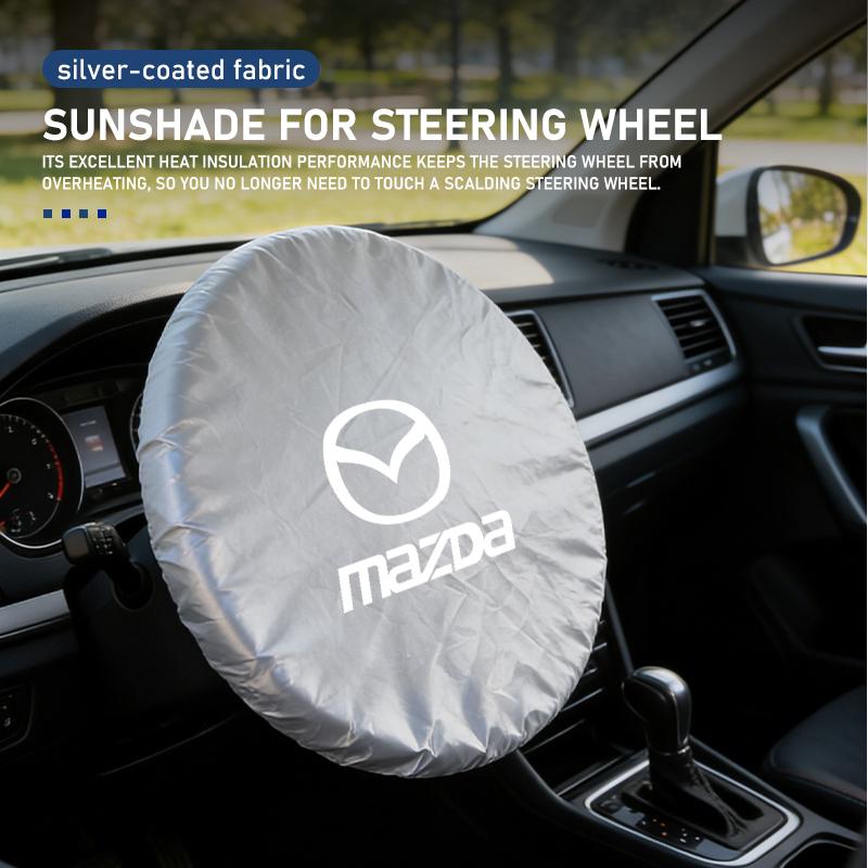 Universal Car Steering Wheel Sun Shade Silver Coated Heat Block Protector For Mazda 3 6 CX5 2 CX3 CX9 MX5 RX8 Axela Demio Atenza nh1