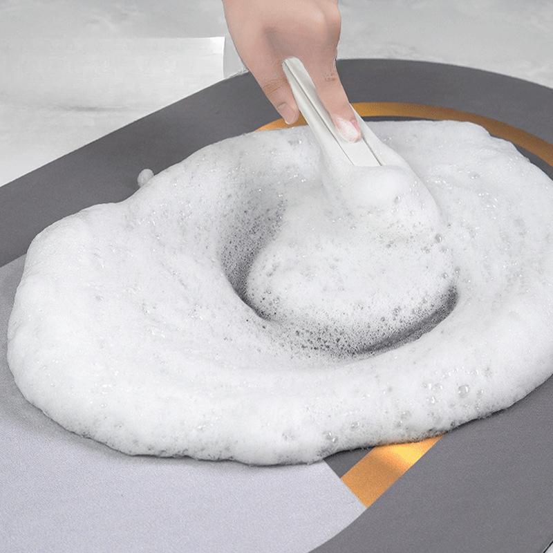 Коврик для ванной комнаты овальный, влагопоглощающий и грязеотталкивающий, коврик для ног в ванной комнате, мягкий противоскользящий коврик для ног с диатомовой грязью