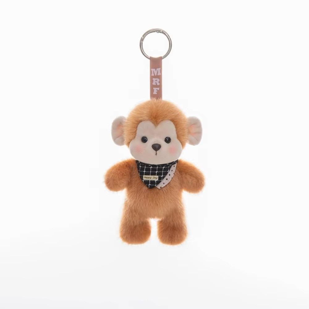 Furry Plush Animal Pendant PP Cotton Plush Backpack Pendant Stuffed Doll Keyring Boy Girl Gift